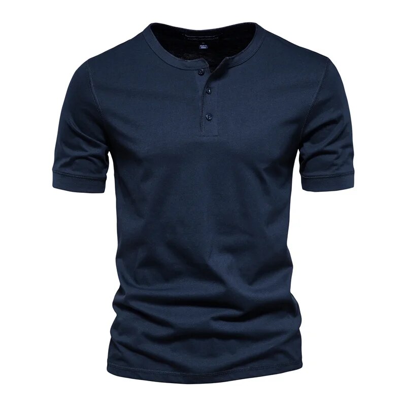 Herre T-Shirt Med Krave i Katoen 6
