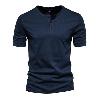 Herre T-Shirt Med Krave i Katoen 6