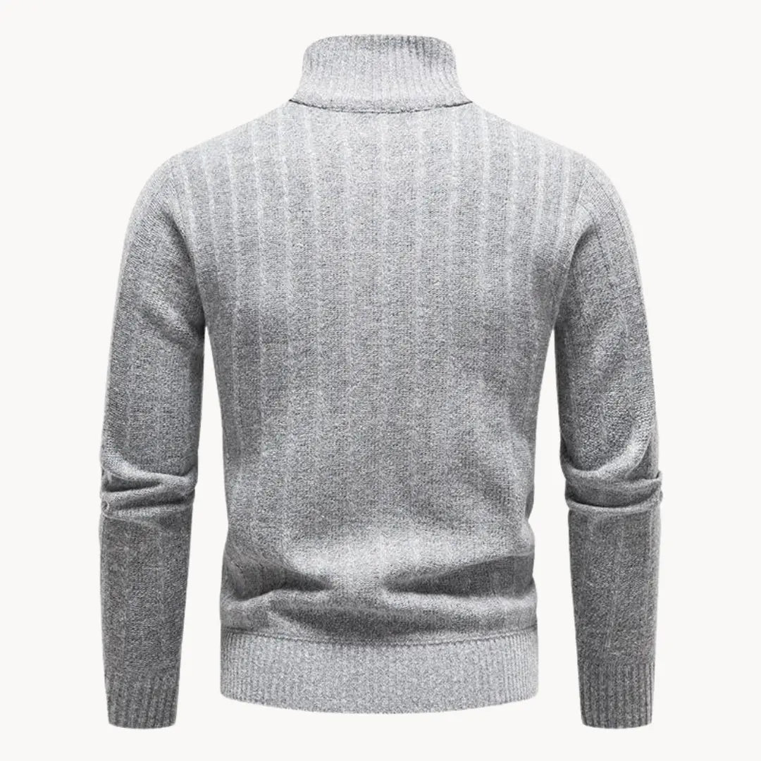Herre T Shirt Casual Med Lynlås Og Ribben Detaljer 2