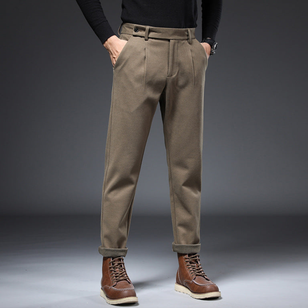 Herre Tapered Fit Bukser med Manchetter 1