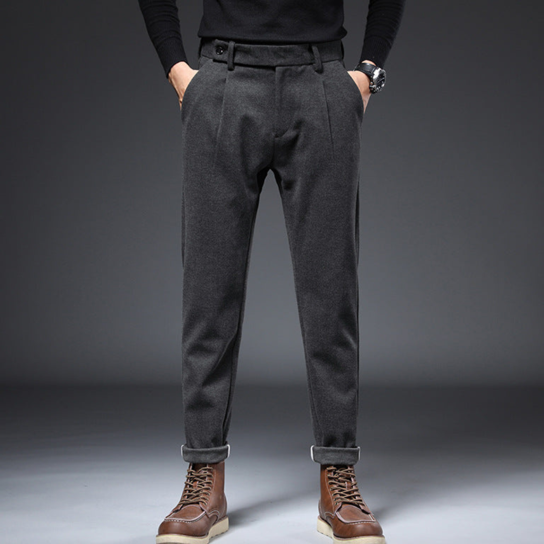 Herre Tapered Fit Bukser med Manchetter 4
