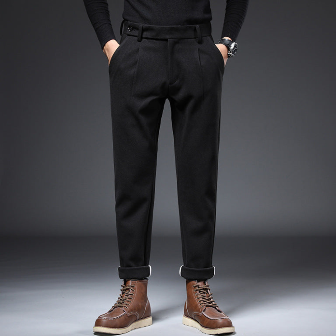 Herre Tapered Fit Bukser med Manchetter 5