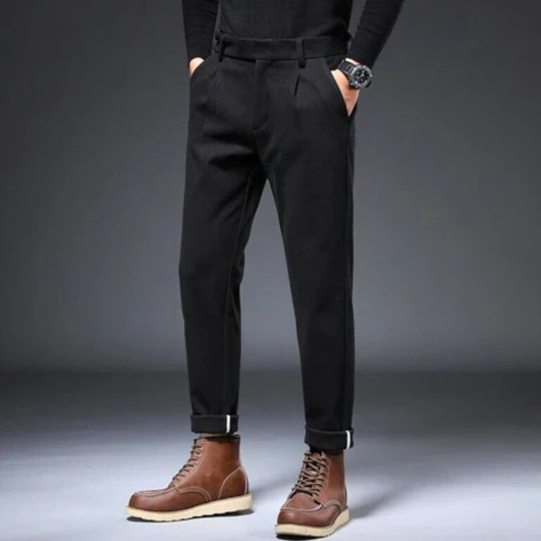 Herre Tapered Fit Bukser med Manchetter 6