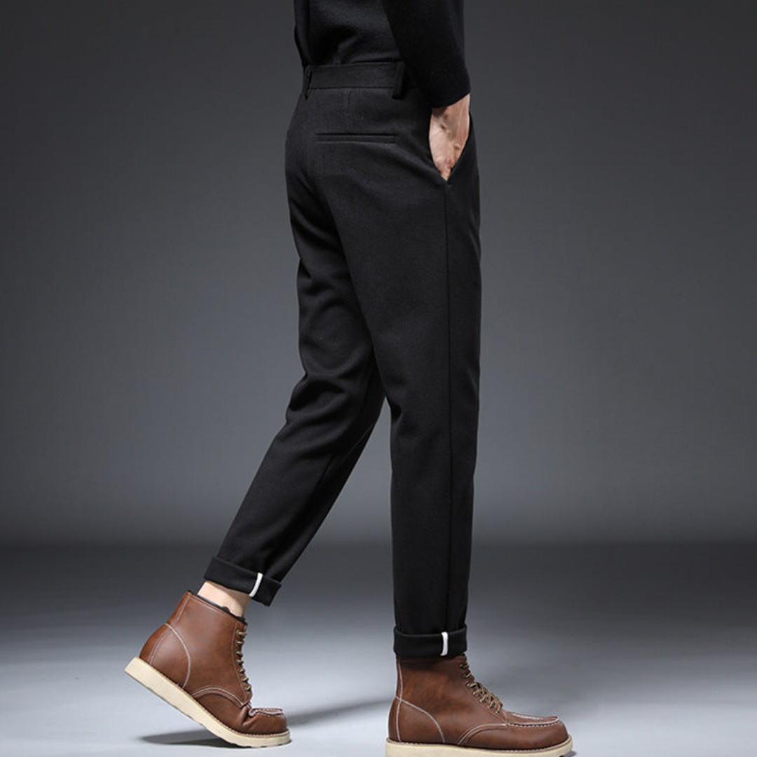 Herre Tapered Fit Bukser med Manchetter 7