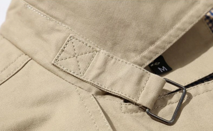 Herre Trenchcoat Struktureret Design Blødt Blandingsmateriale 4
