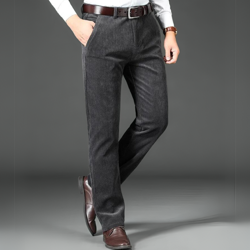 Herre Trousers Corduroy Stil Fleece 2