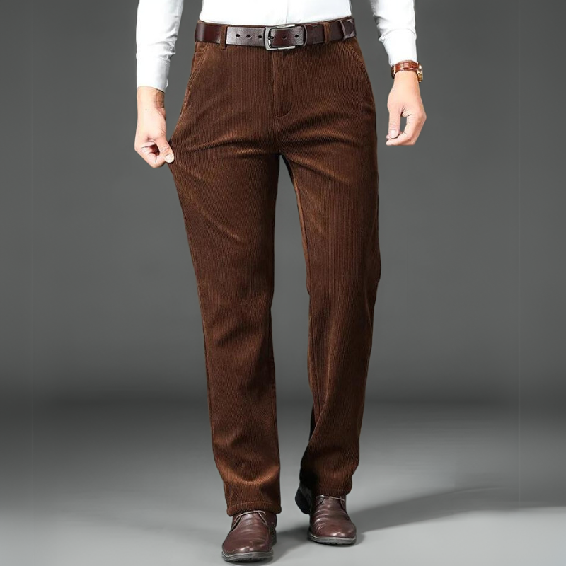 Herre Trousers Corduroy Stil Fleece 5