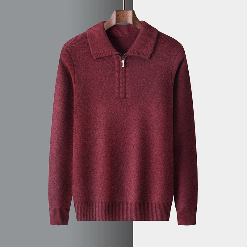 Herre Uldtrøje Ribbet Design 5