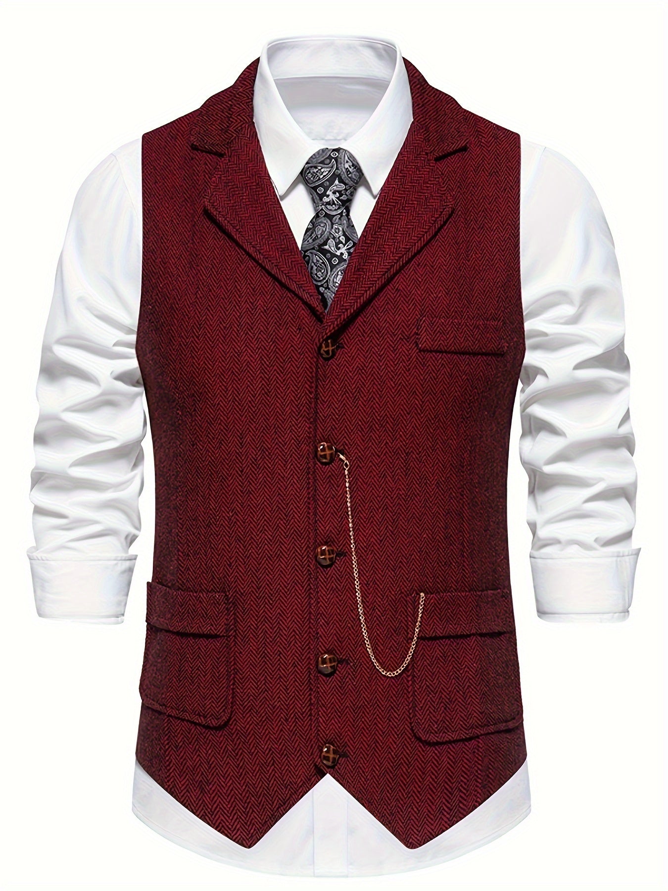 Herre Vest Klassisk Stil 0