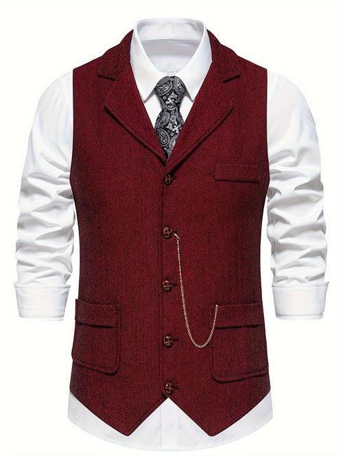 Herre Vest Klassisk Stil 0