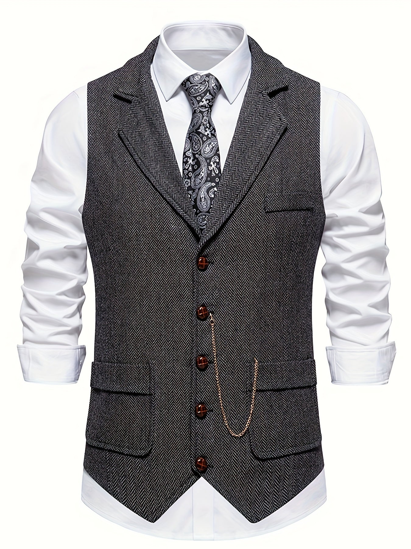 Herre Vest Klassisk Stil 2
