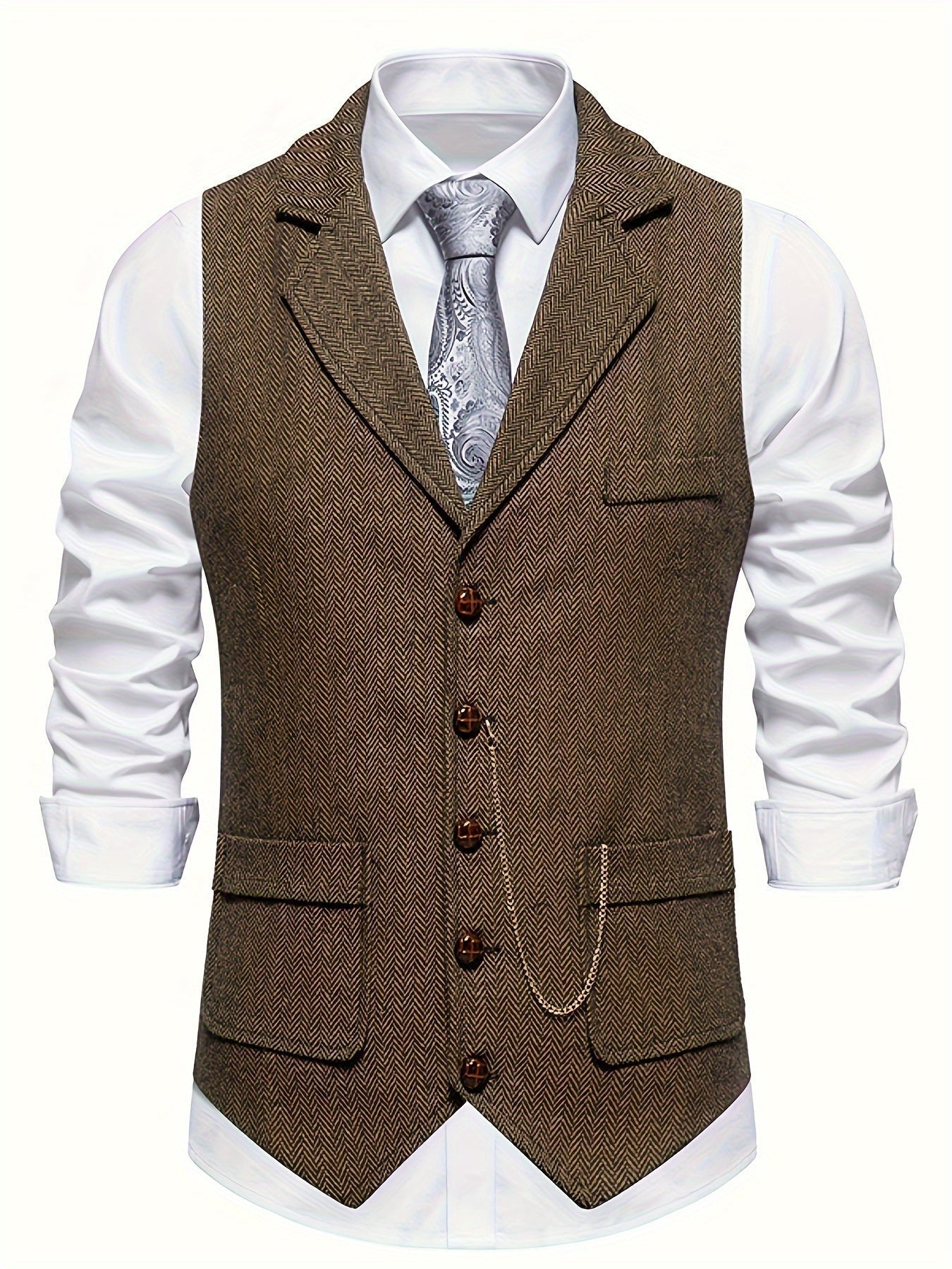 Herre Vest Klassisk Stil 3