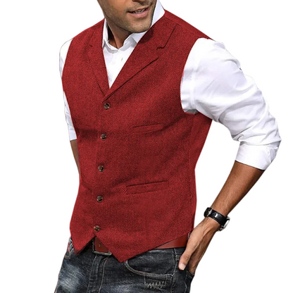 Herre Vest Korte Ærmer Modern Charme 0