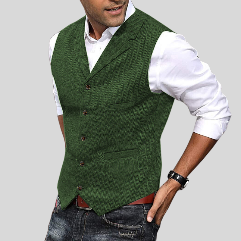 Herre Vest Korte Ærmer Modern Charme 1