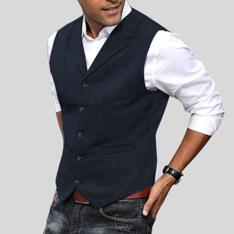 Herre Vest Korte Ærmer Modern Charme 10