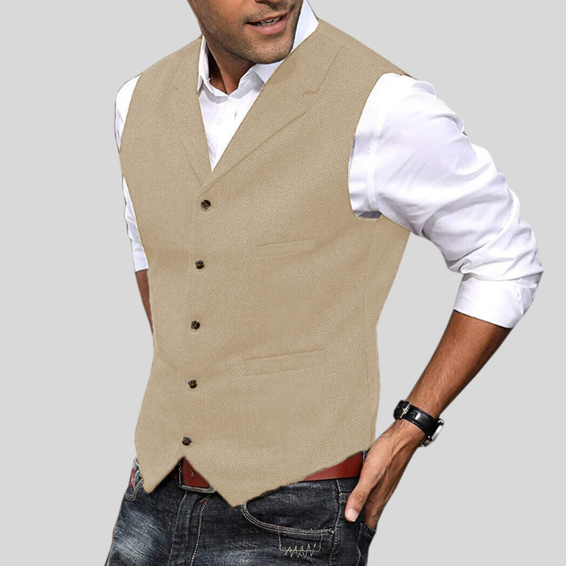 Herre Vest Korte Ærmer Modern Charme 2