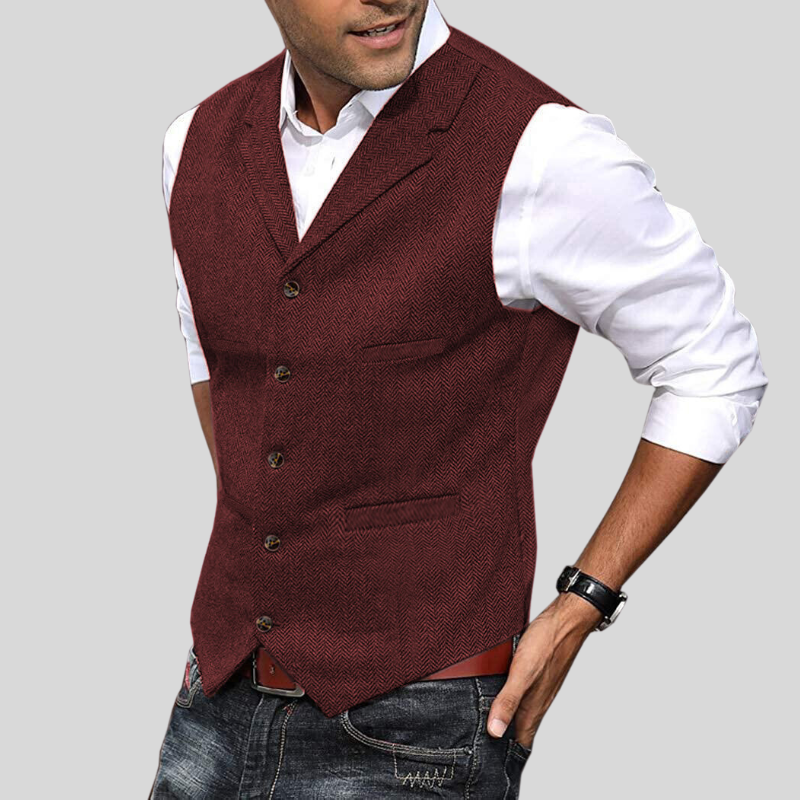 Herre Vest Korte Ærmer Modern Charme 3