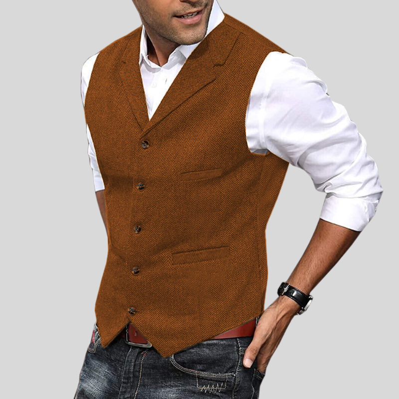 Herre Vest Korte Ærmer Modern Charme 4
