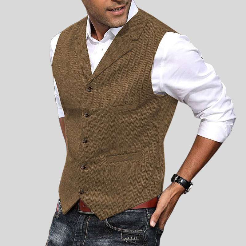 Herre Vest Korte Ærmer Modern Charme 5