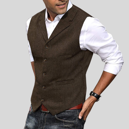 Herre Vest Korte Ærmer Modern Charme 6