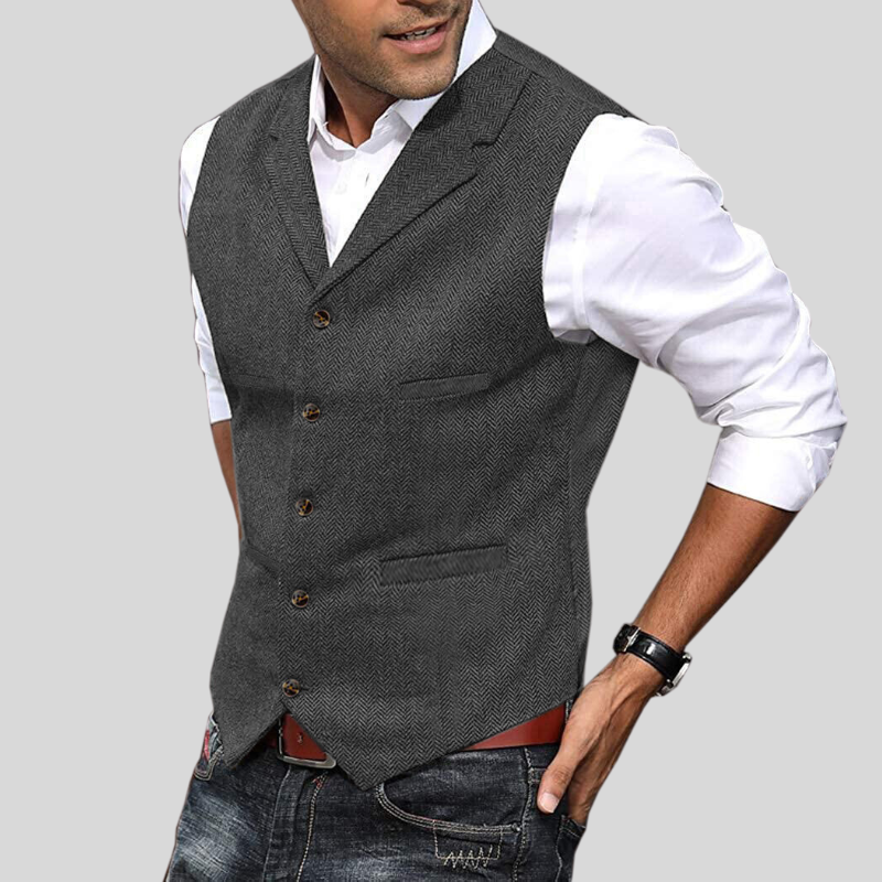 Herre Vest Korte Ærmer Modern Charme 7