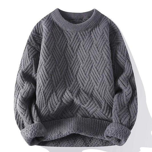 Herre Vintage Genser med Rund Hals 0