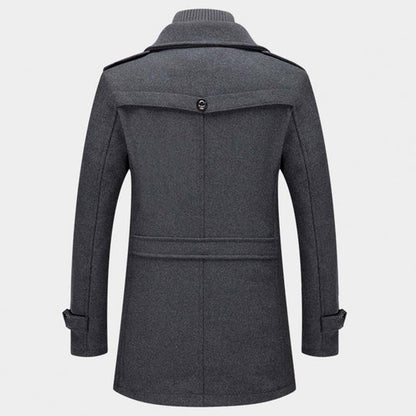 Herre Vinterjakke To-delt Tweed Komfortabel Design 7