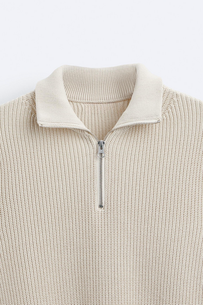 Herre Zip Shirt Klassisk Design 4