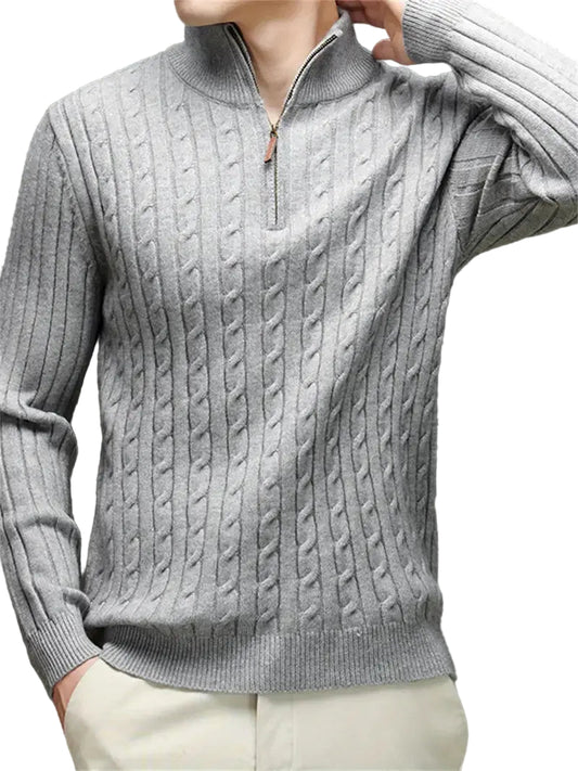 Herre Zip Shirt Sporty Design 0