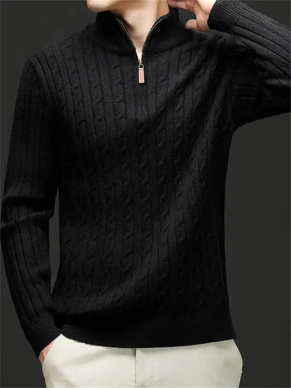 Herre Zip Shirt Sporty Design 6