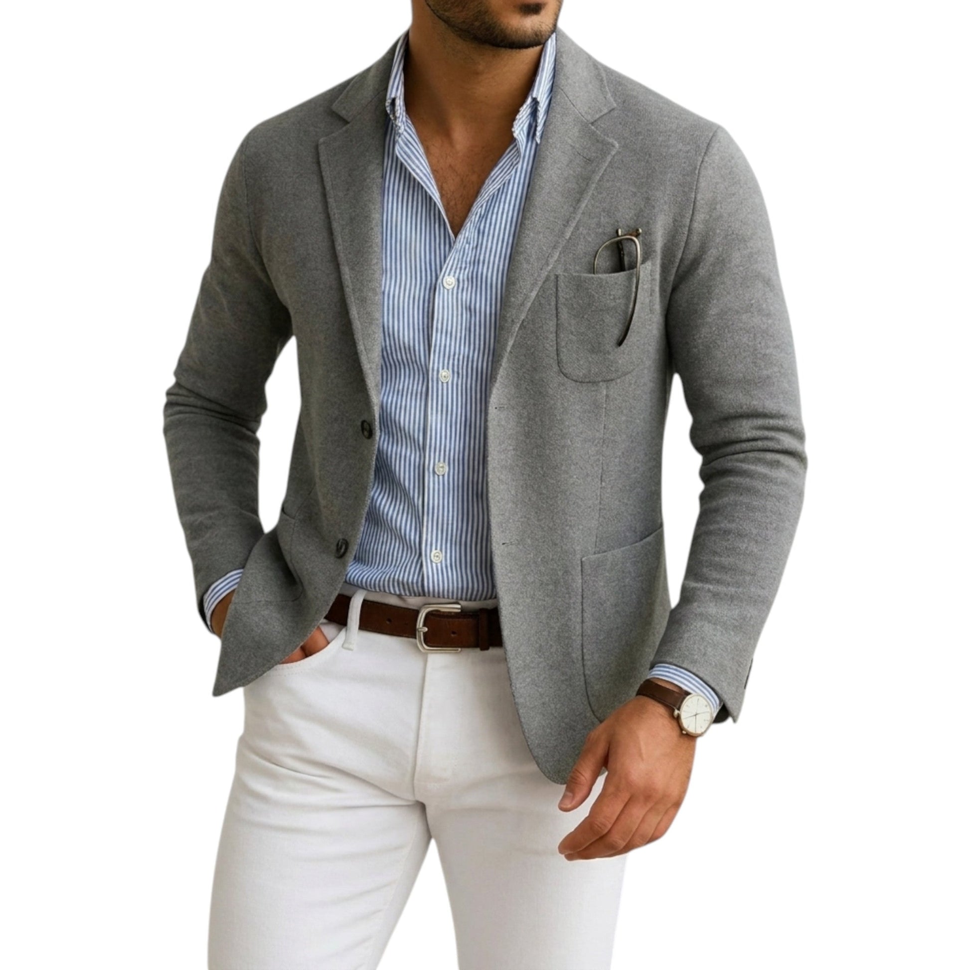 Herreblazer med jakkekrave i klassisk stil 0