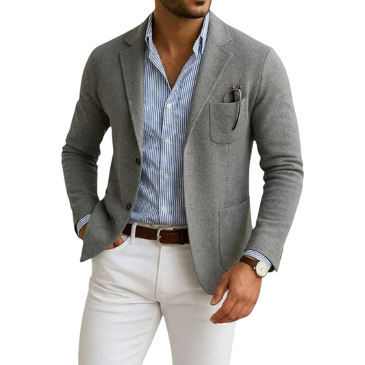 Herreblazer med jakkekrave i klassisk stil 0