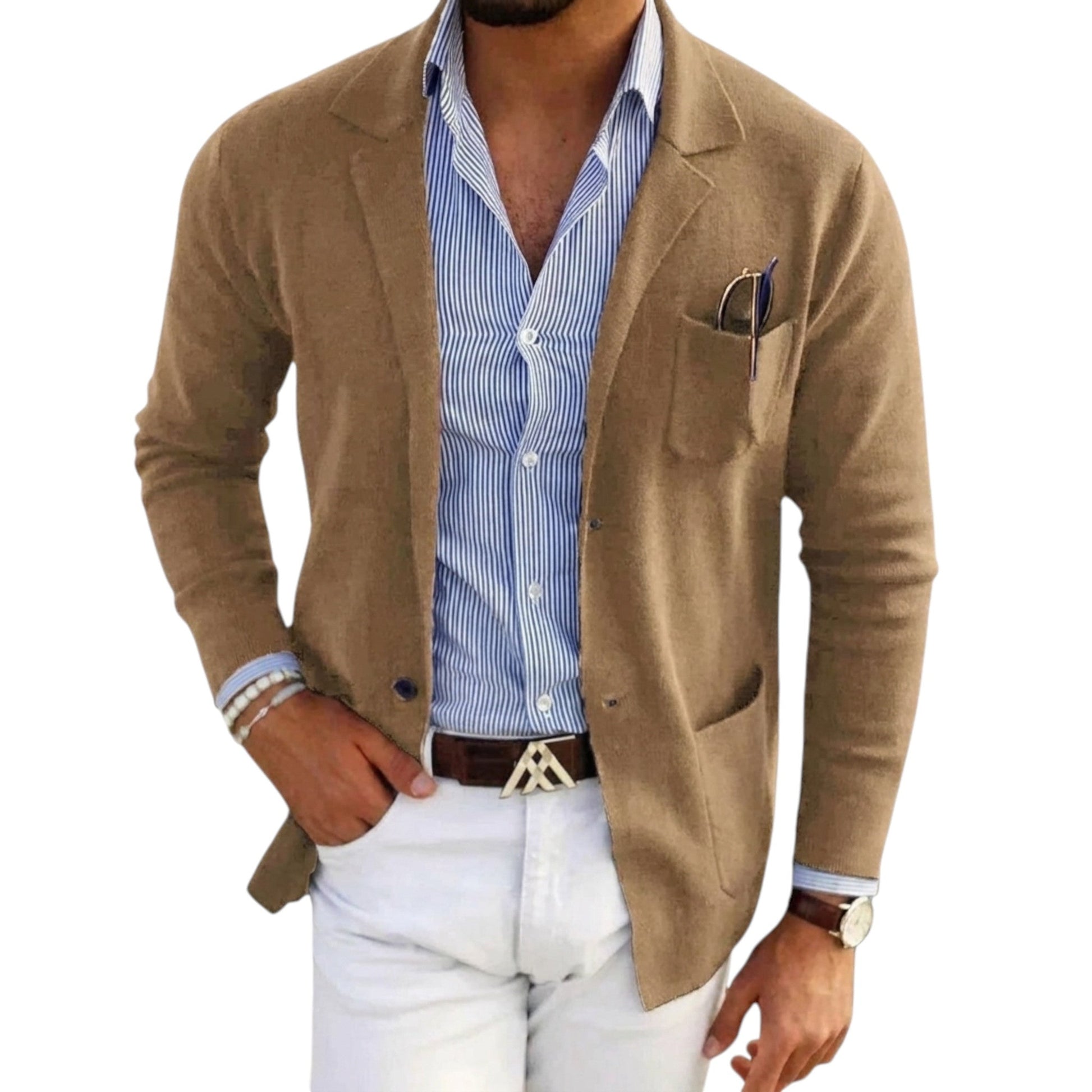 Herreblazer med jakkekrave i klassisk stil 4
