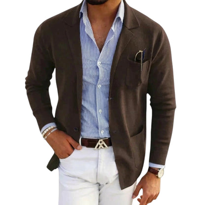 Herreblazer med jakkekrave i klassisk stil 8