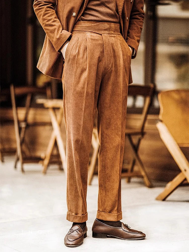 Herrebukser Retro Snit Casual Stil 6
