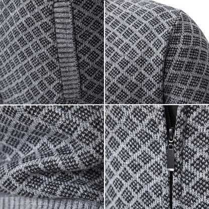 Herrecardigan Jakke Jacquard Soft Comfort 5