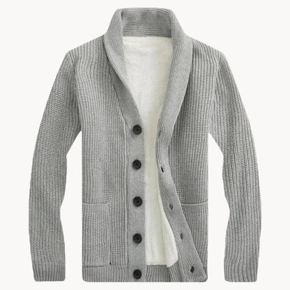 Herrecardigan med sjalskrave 0