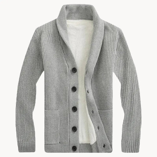 Herrecardigan med sjalskrave 0