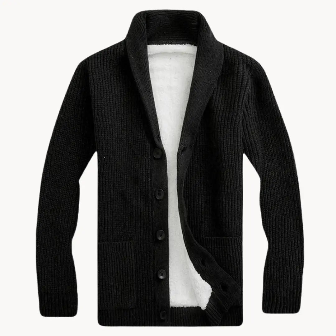 Herrecardigan med sjalskrave 2