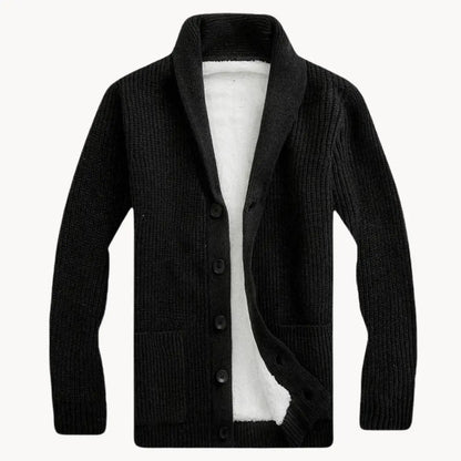 Herrecardigan med sjalskrave 2