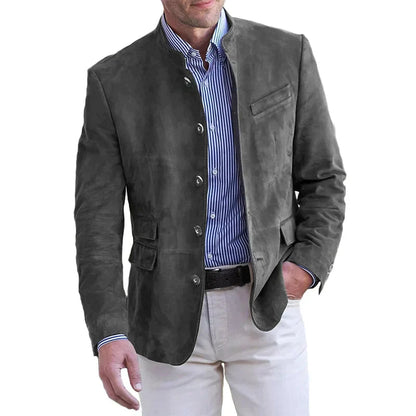 Herrejakke med knapper og moderne design 3