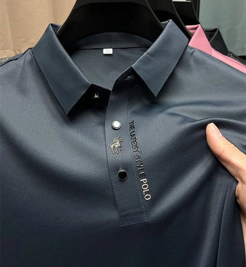 Herren Poloshirt Muscle Fit Kort Ærme Casual Stil 0