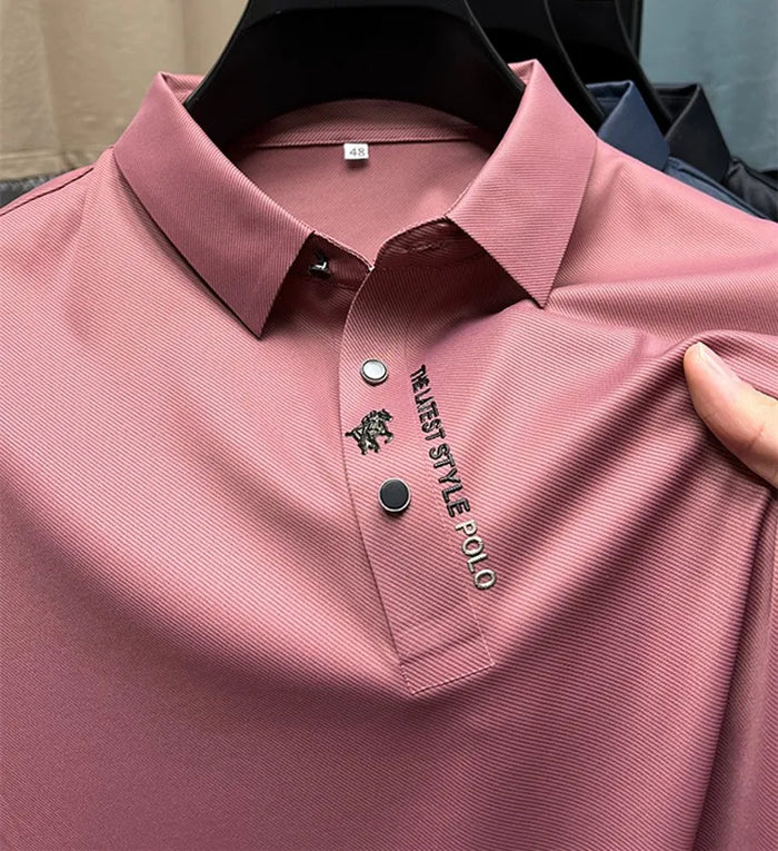 Herren Poloshirt Muscle Fit Kort Ærme Casual Stil 5