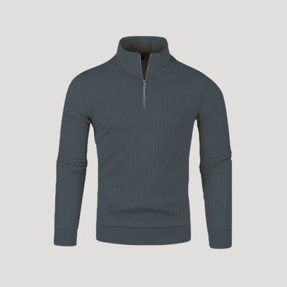Herren Strik Jumper med Ribbet Struktur 6