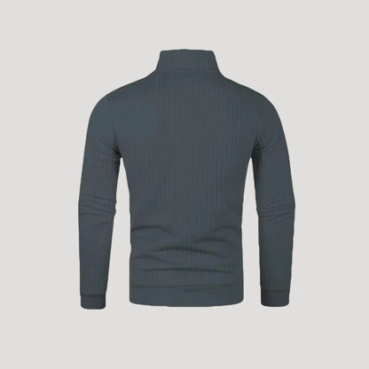 Herren Strik Jumper med Ribbet Struktur 7
