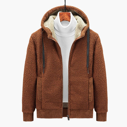 Herrer Hoodie med Lynlås og Foret Hætte 1