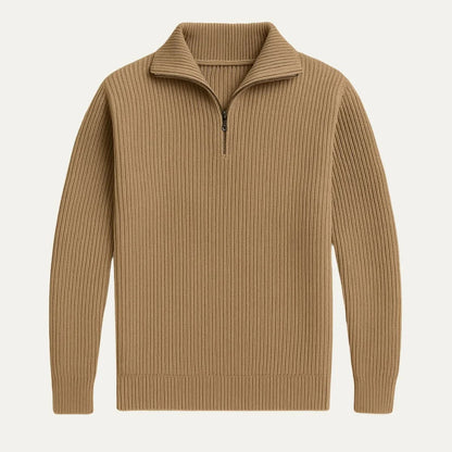 Herrer Merino Uld Jumper med Kvart Lynlås 1