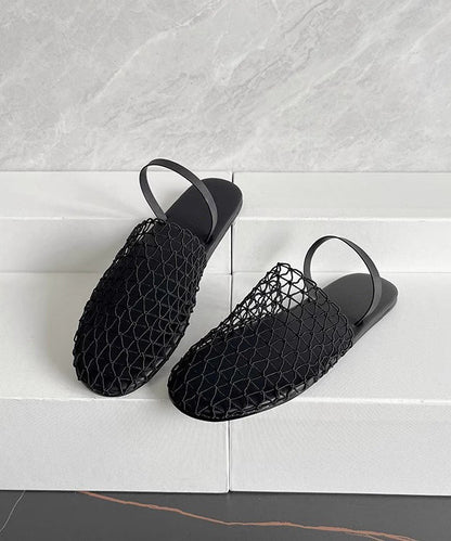 Herresandaler med splejsning og hulmønster 2