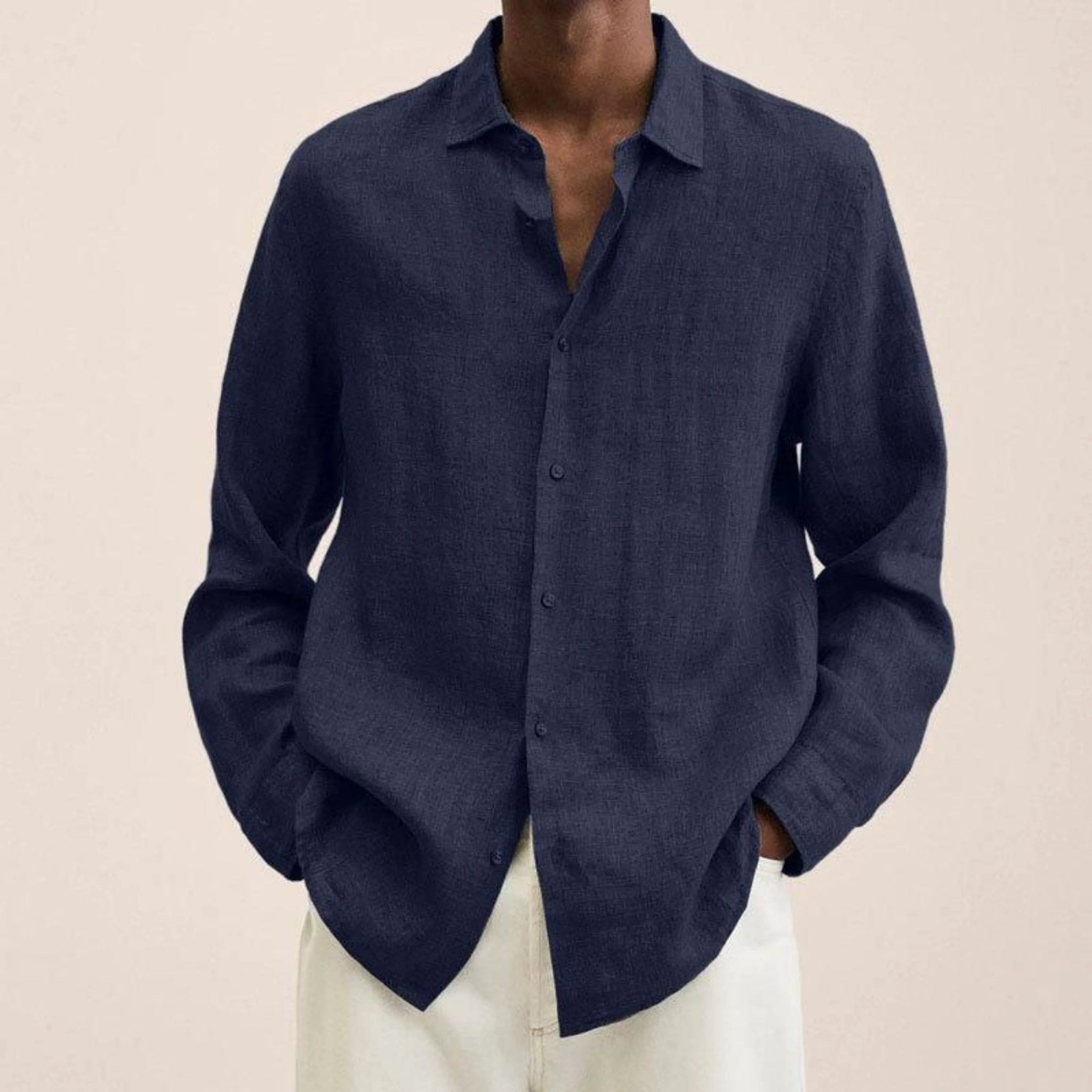 Herreskjorte Slim Fit Klassisk Stil 0