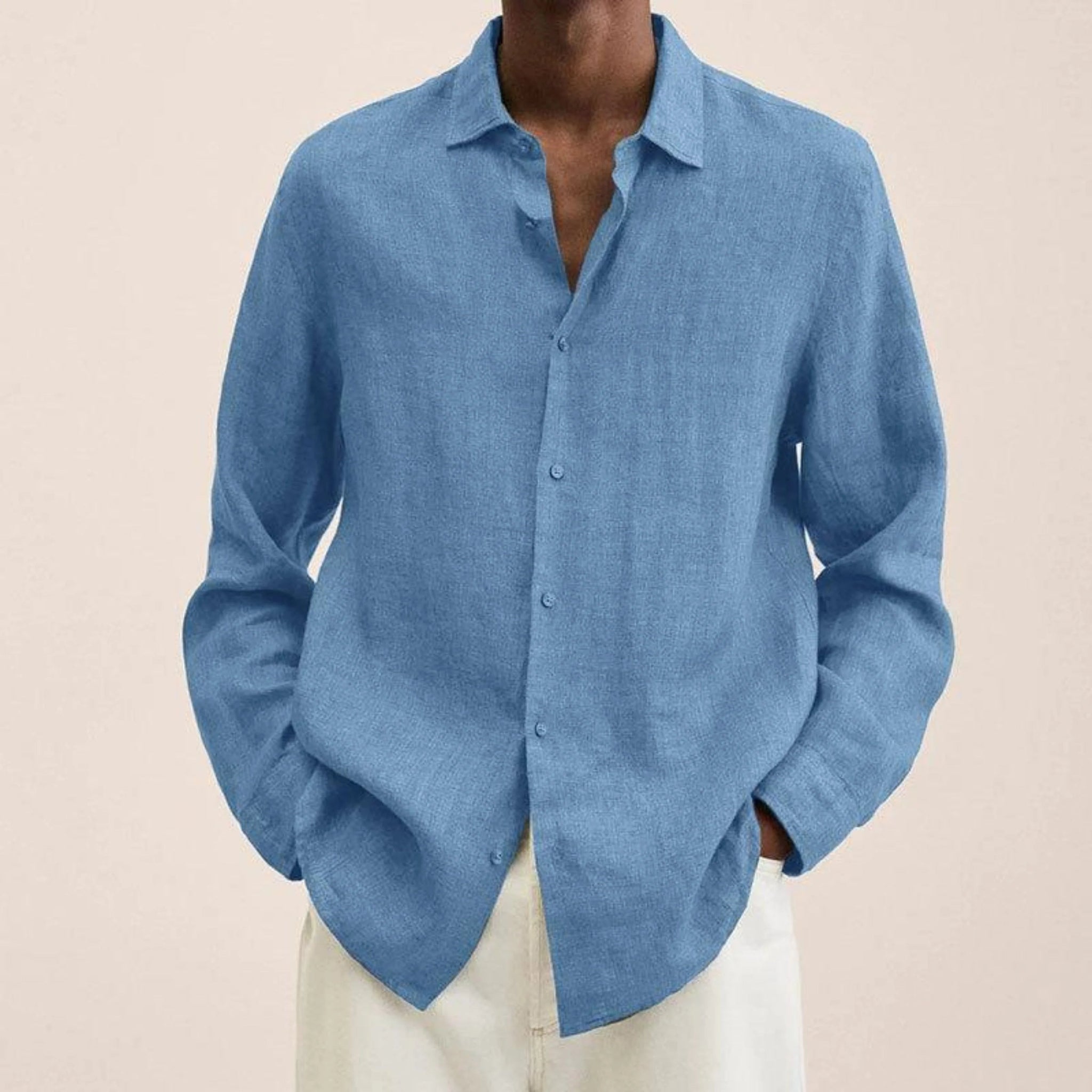 Herreskjorte Slim Fit Klassisk Stil 11